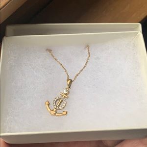 Fine Chain Gold Anchor Necklace